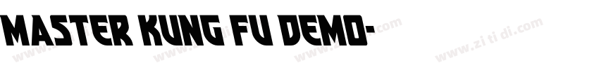 Master Kung Fu DEMO字体转换